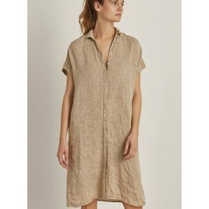 Hartford Alternative Classics 1979 100% Linen Tunic Button Down Dress Size Small